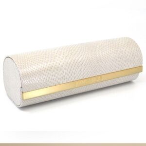Jimmy Choo Glasses Sunglasses Case Faux Snake Tan Leather